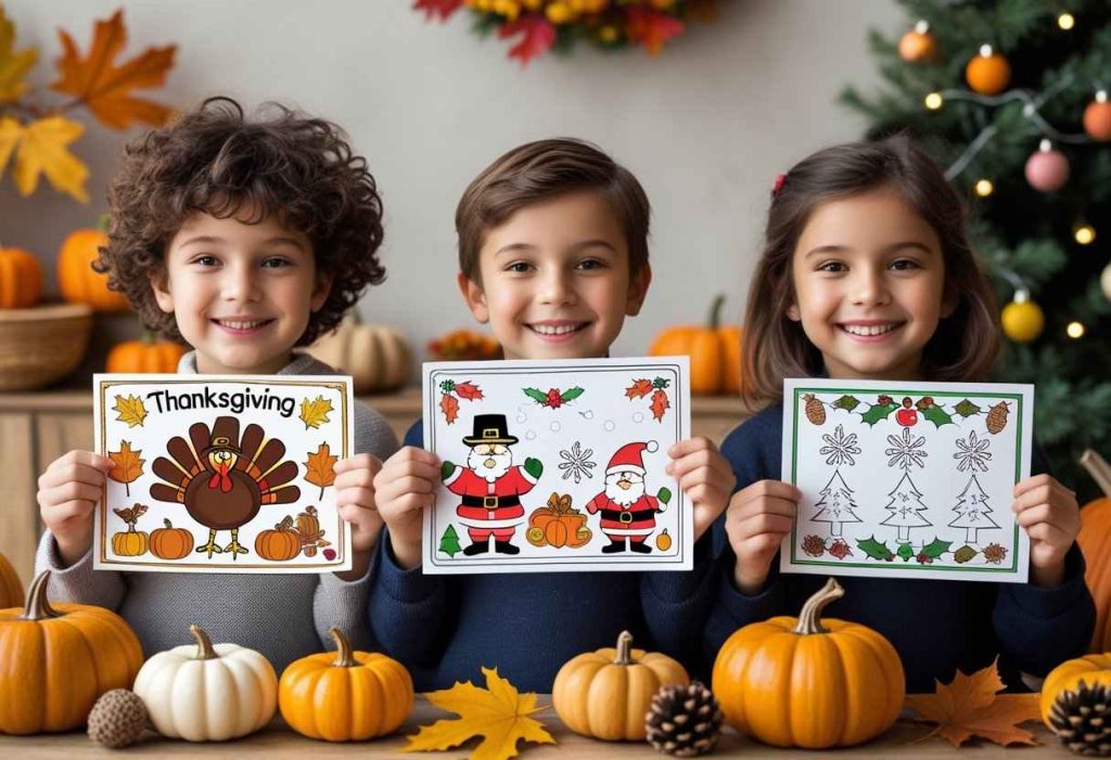 happy thanksgiving coloring pages for kids