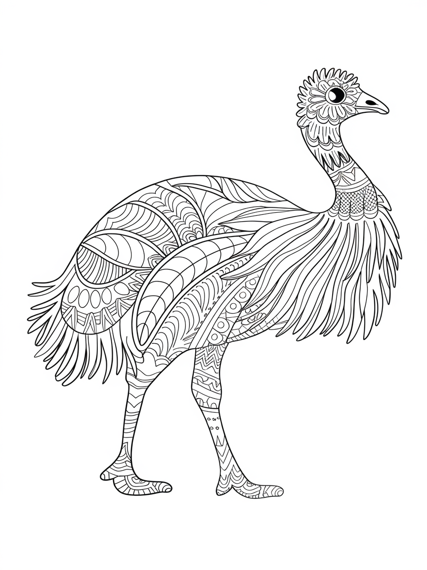 emu coloring pages printable