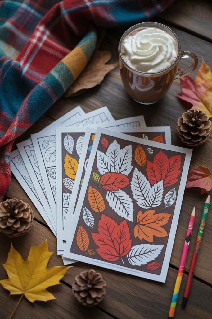 cute fall coloring pages for adults