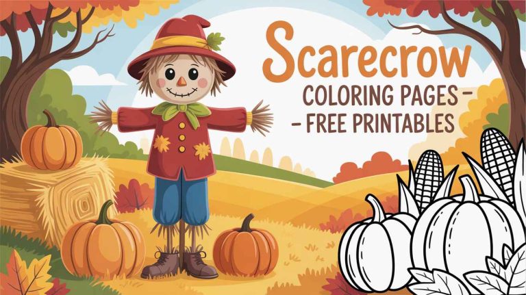 scarecrow coloring pages
