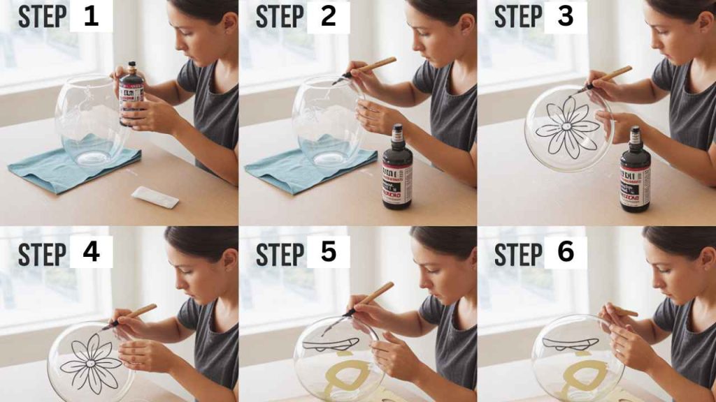 How To Paint on Glass  step by step