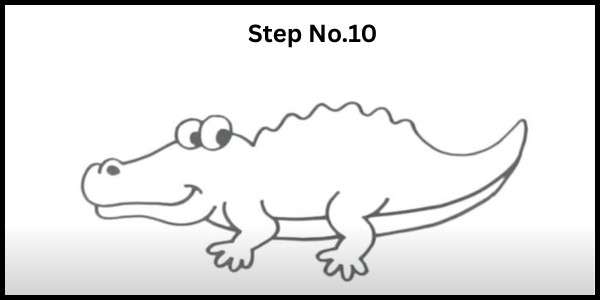 how to draw crocodile lower body