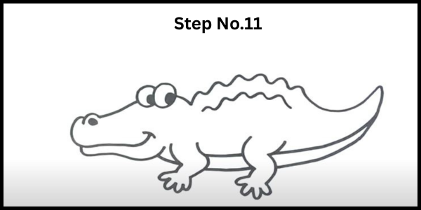 how to draw crocodile step by step