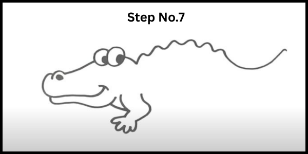 how to draw crocodile upper part
