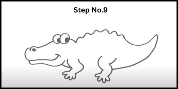 how to draw crocodile second leg