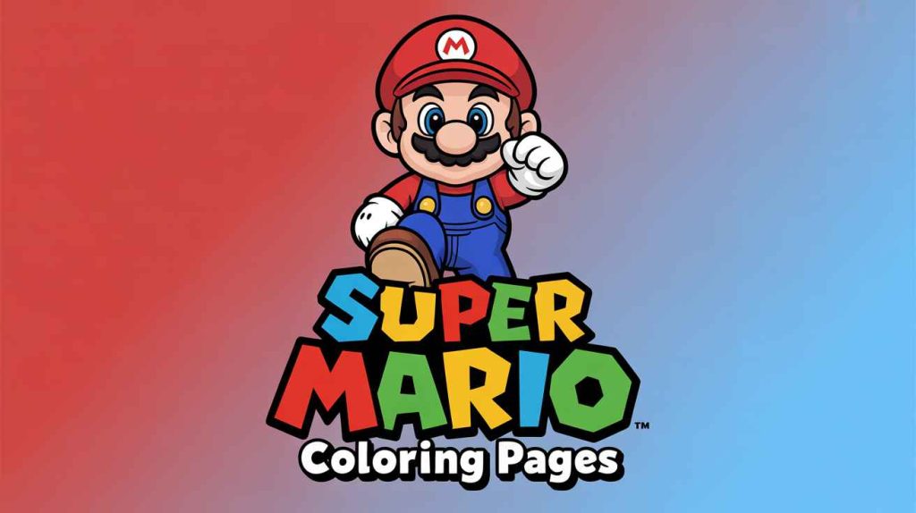 super mario coloring pages free