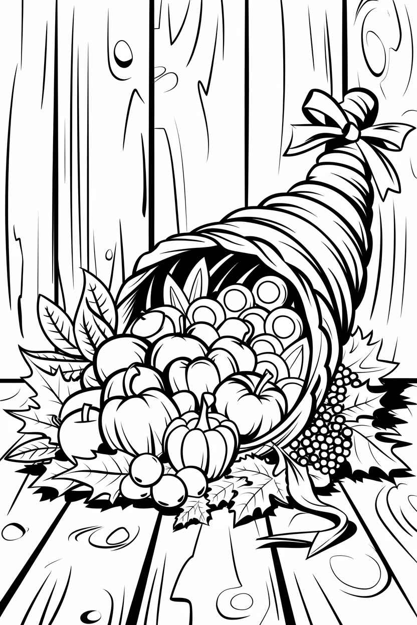 cornucopia coloring pages for kids