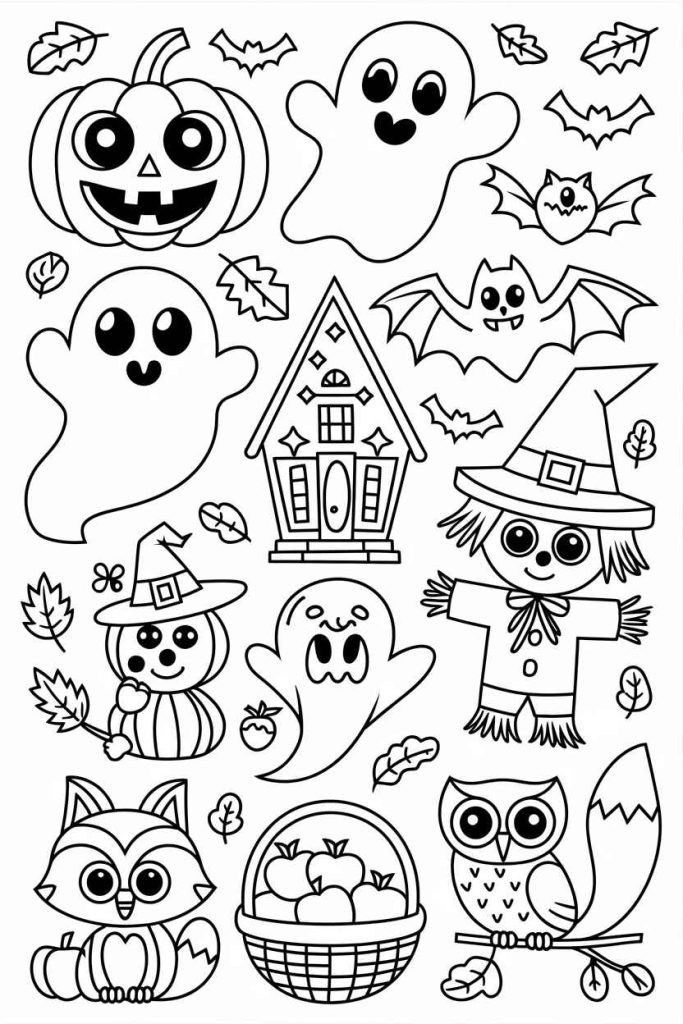 coloring pages fall printable