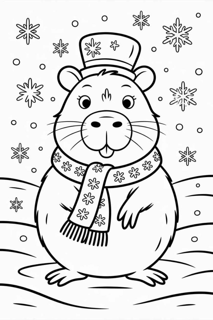 winter coloring pages for seniors
