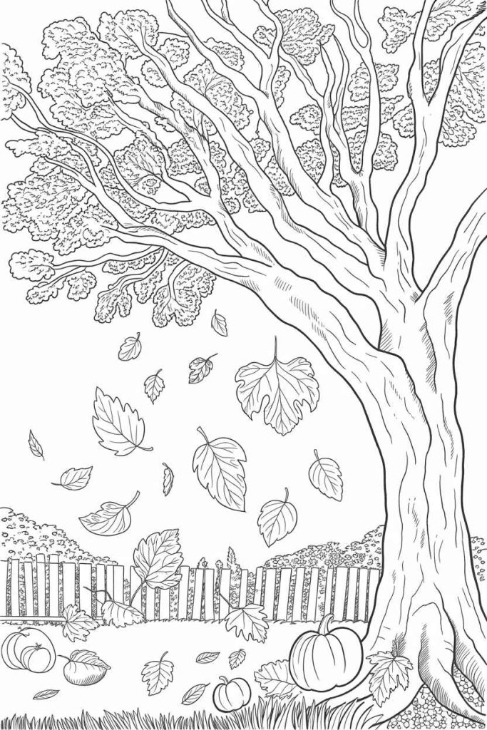printable fall coloring pages for kids