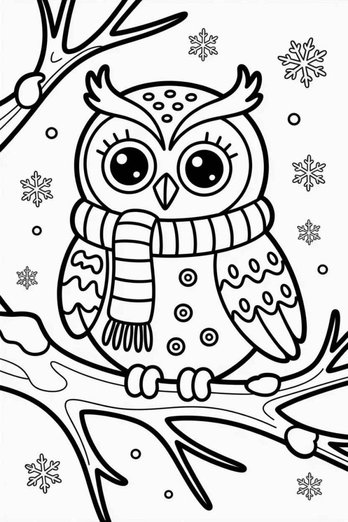 winter coloring pages for kids free printable