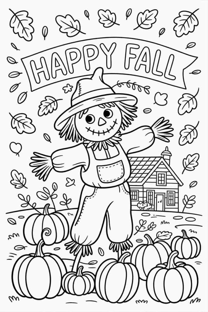 fall coloring pages for adults printable pdf