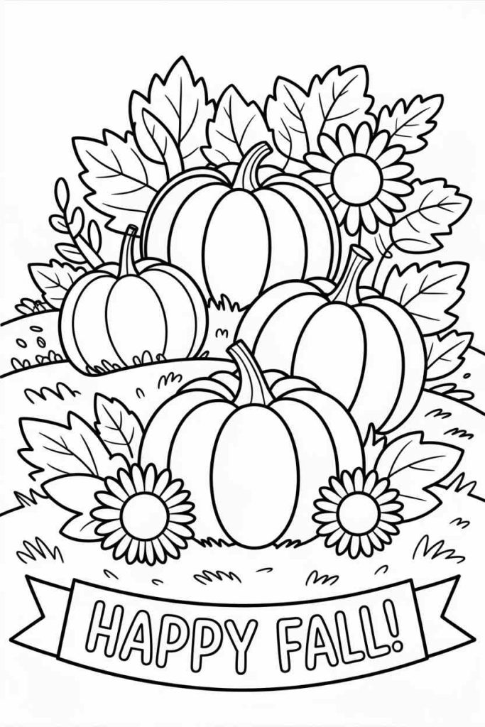 fall coloring pages preschool printable