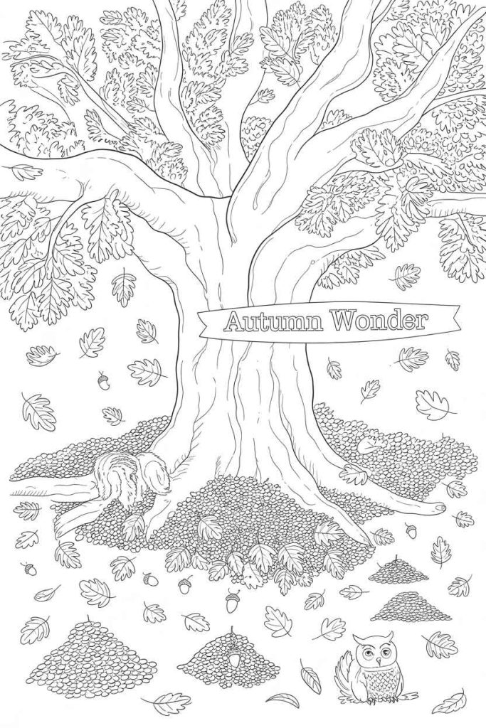 fall coloring pages printable
