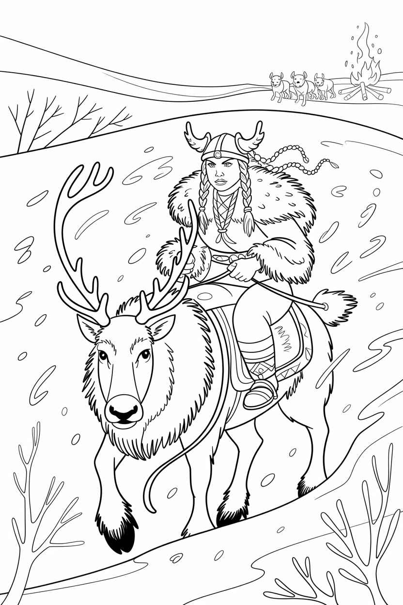 reindeer coloring pages for adults