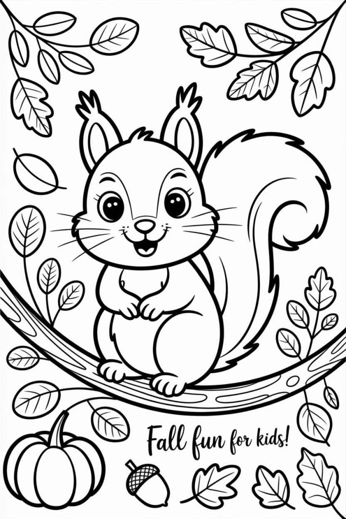 fall animal coloring pages free printable