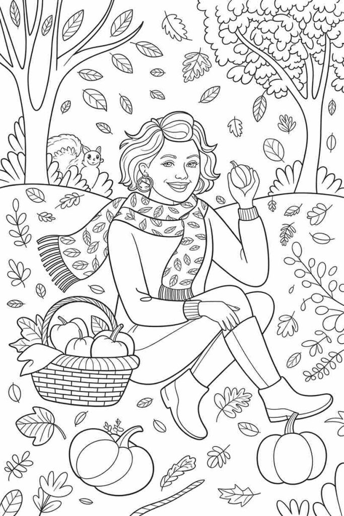 fall fairy coloring pages for adults