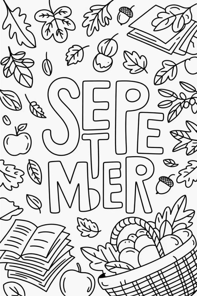 fall themed coloring pages printable