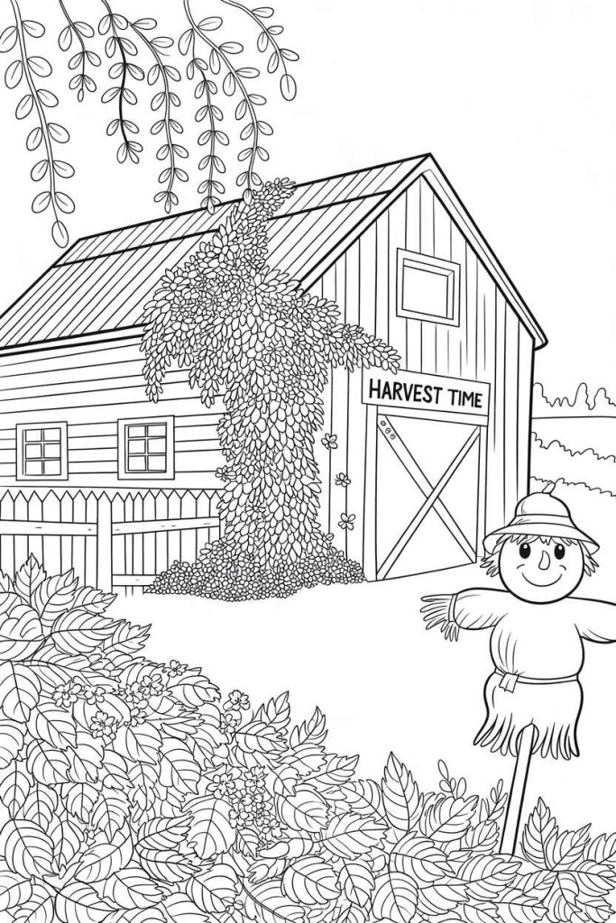 free fall coloring pages for kids
