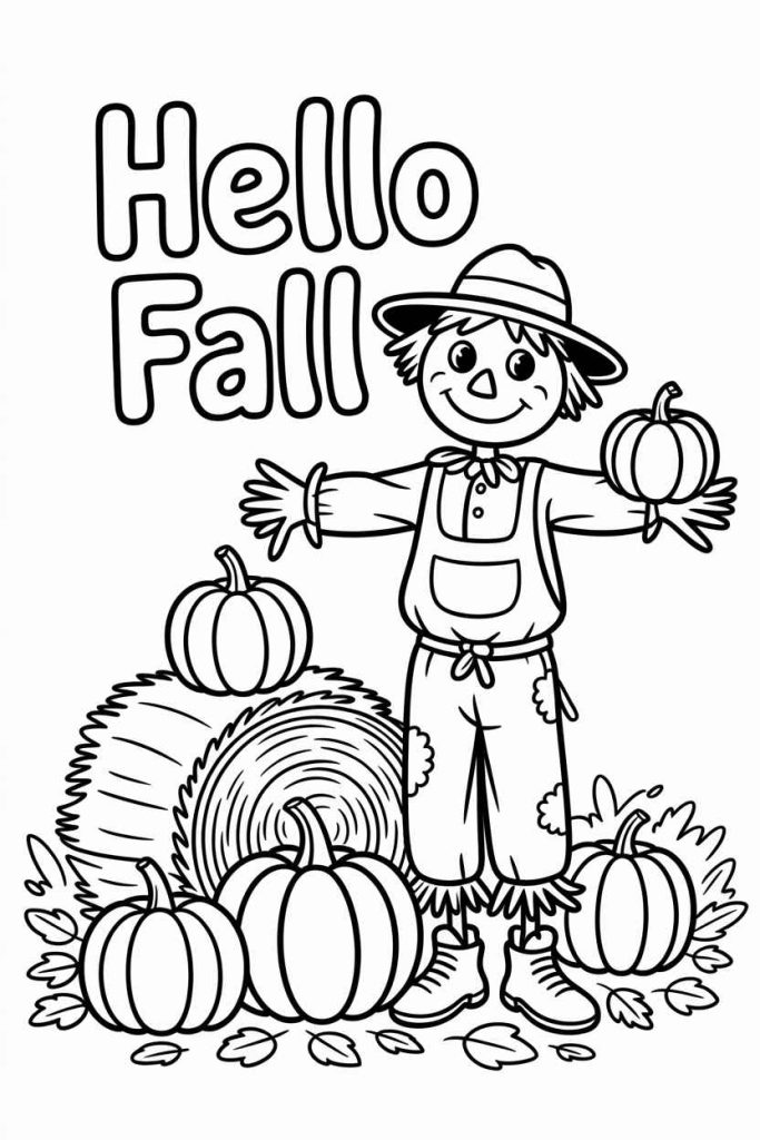 happy fall yall printable coloring pages