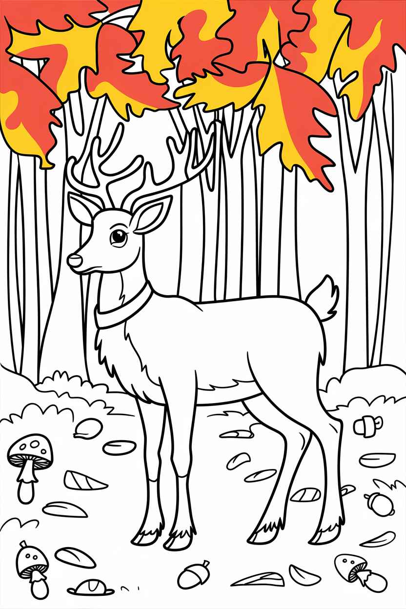 reindeer coloring pages math