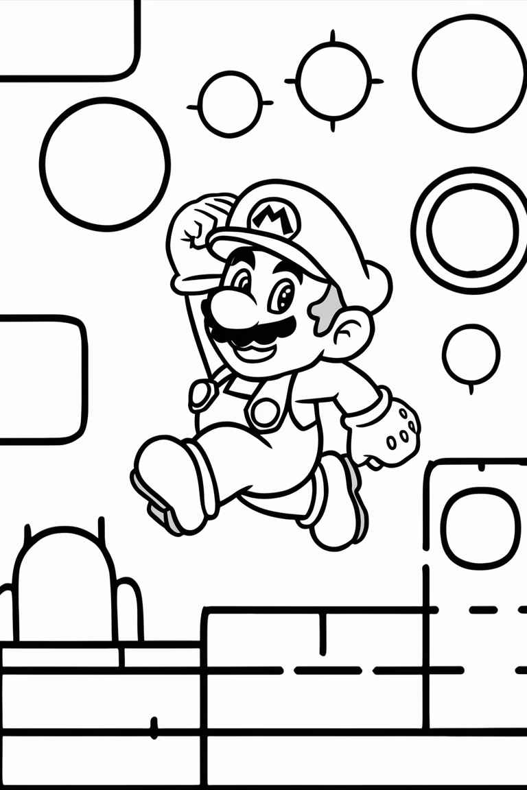 super mario coloring pages png