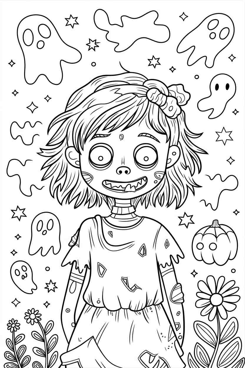 zombie coloring pages disney