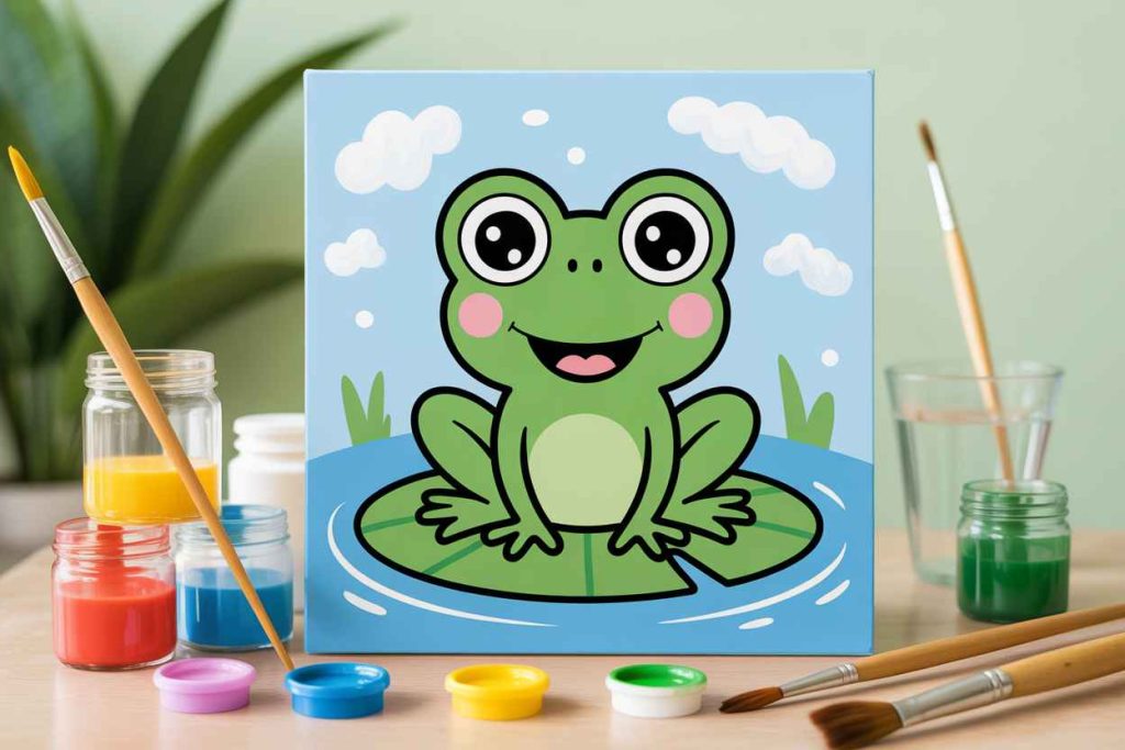 cute frog painting easy