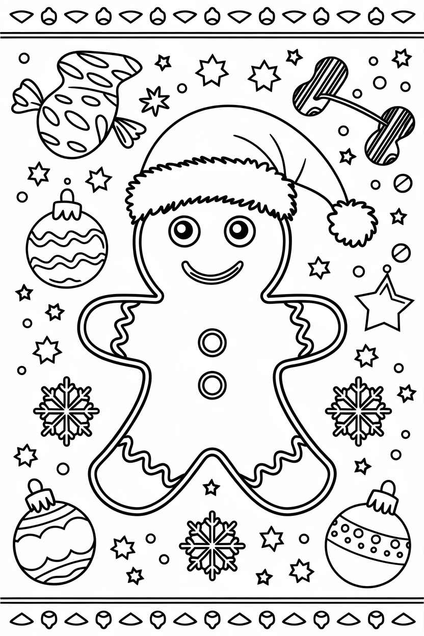 gingerbread man coloring pages for kids