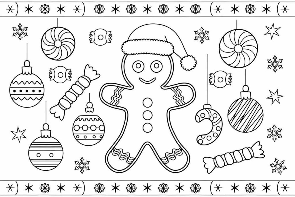gingerbread man coloring pages