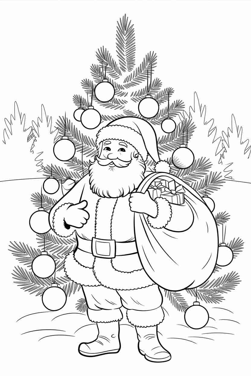 santa claus coloring pages pdf