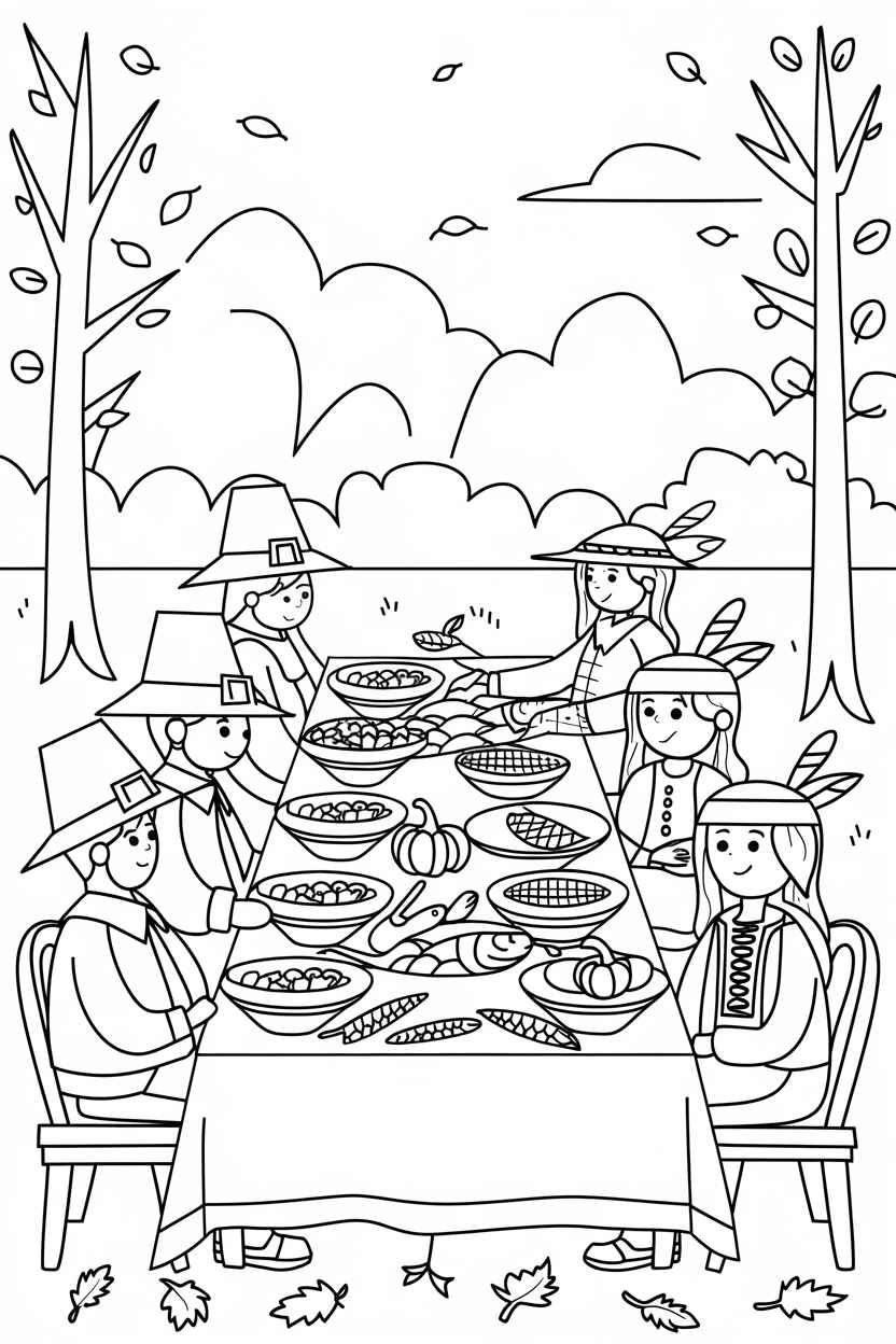 pilgrim coloring pages for preschool
