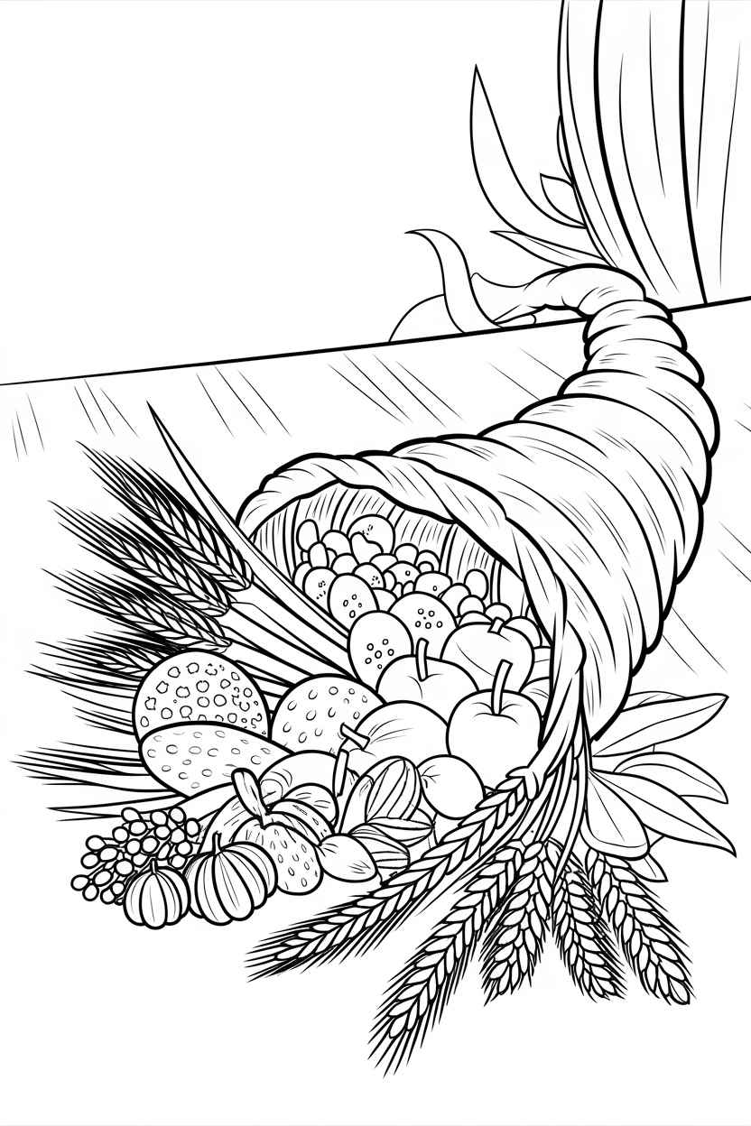 Are cornucopia coloring pages free?