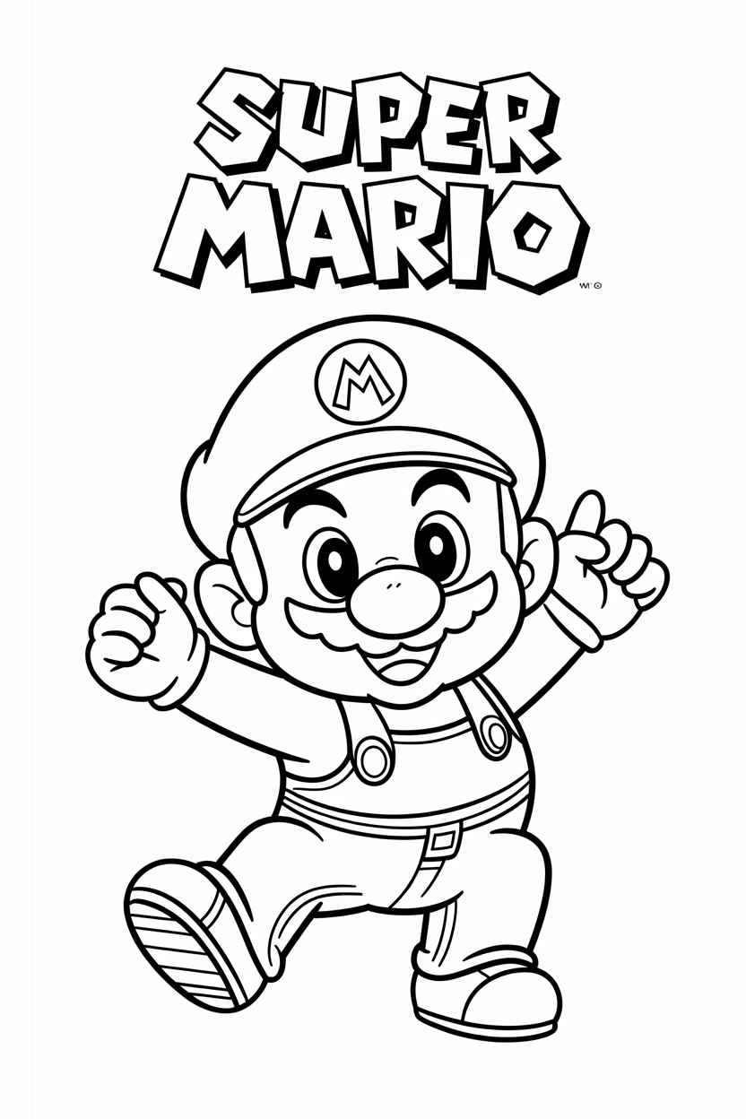 free printable coloring pages mario
