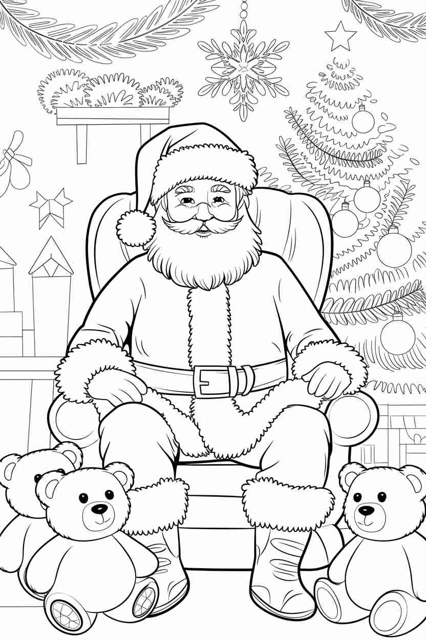 santa claus coloring pages free