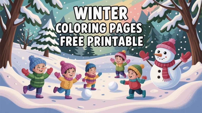 winter coloring pages free printable
