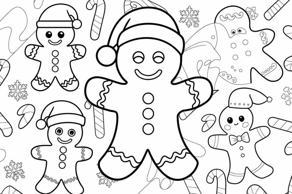 gingerbread man coloring pages free