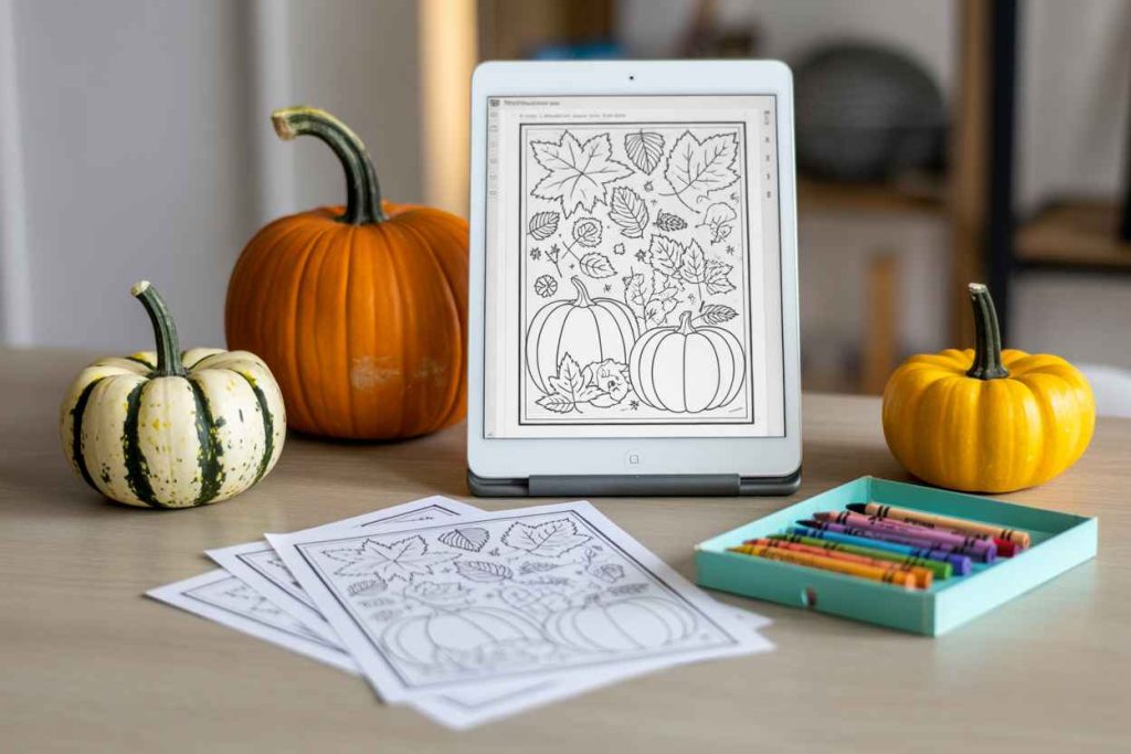 happy fall coloring pages for adults