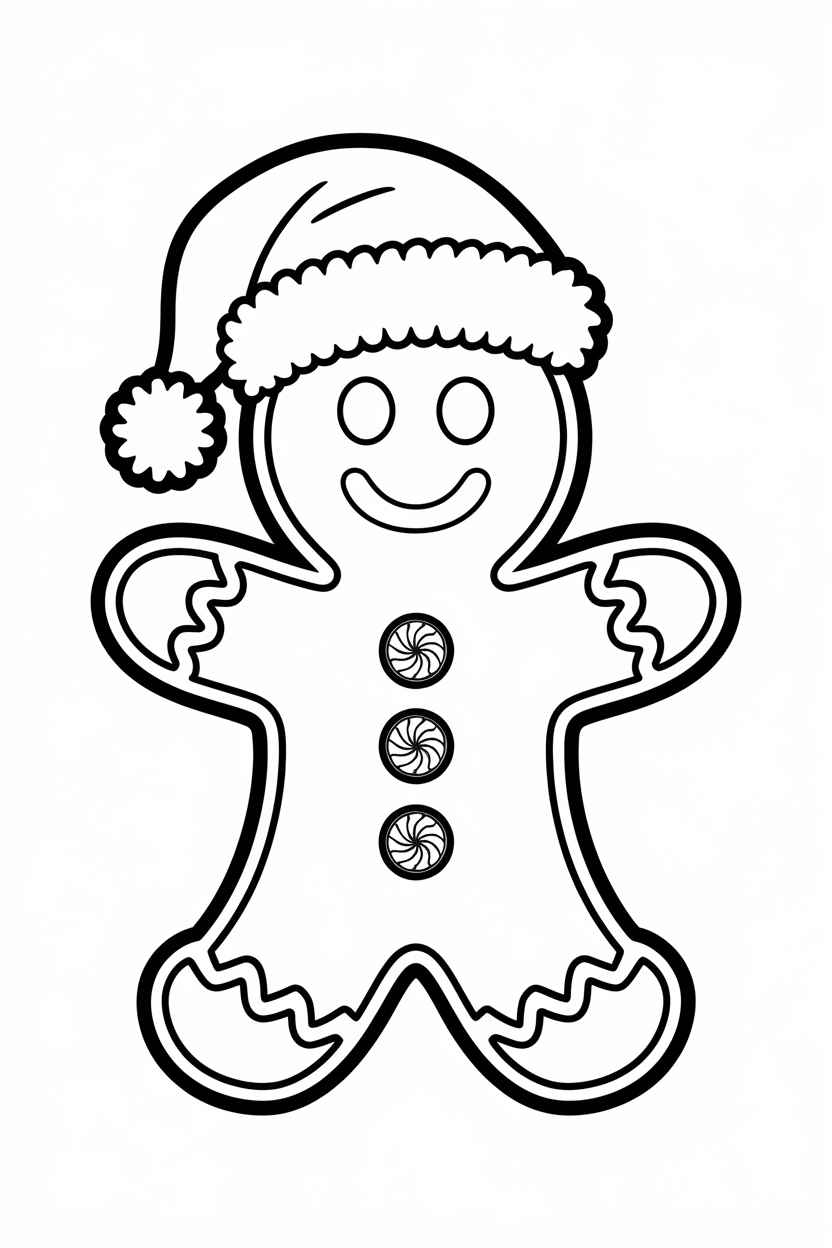 gingerbread man coloring pages to print
