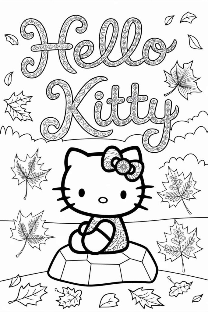 hello kitty coloring pages printable