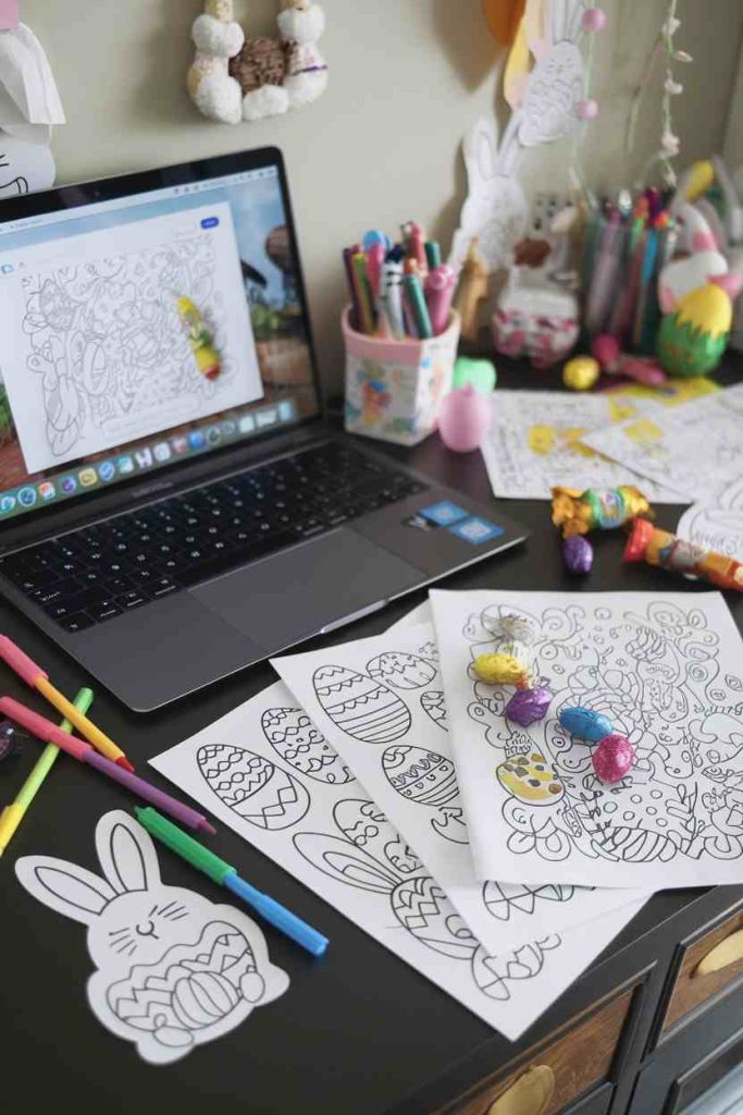 easter coloring pages for adults free