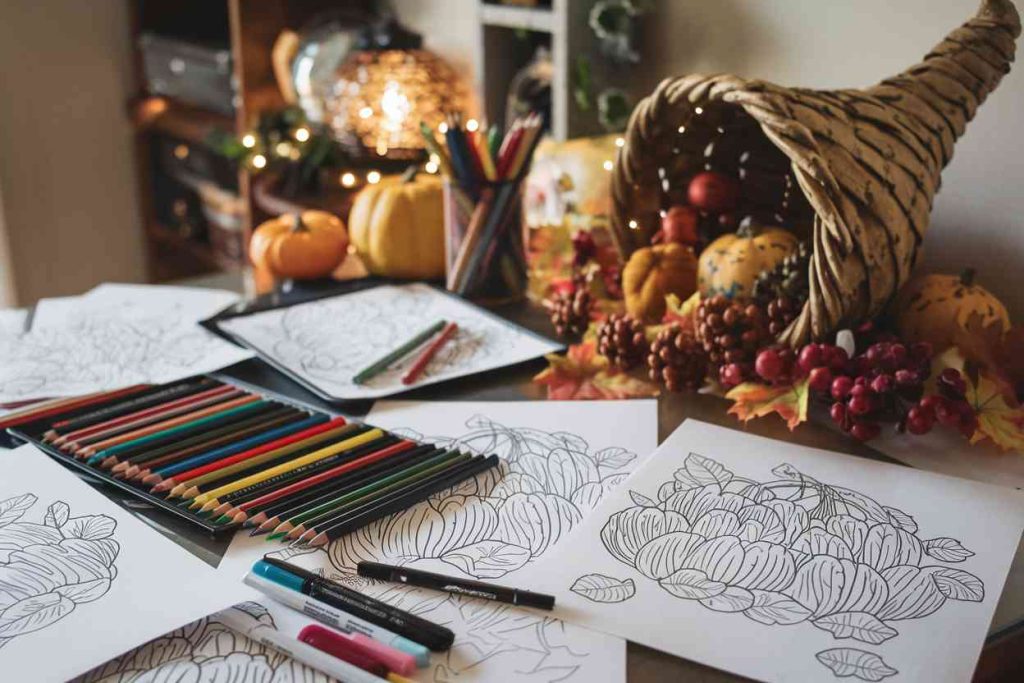 Cornucopia Coloring Pages