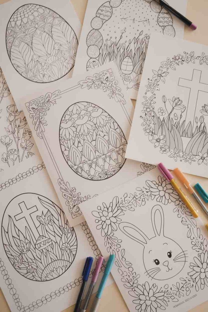easter coloring pages for adults printable