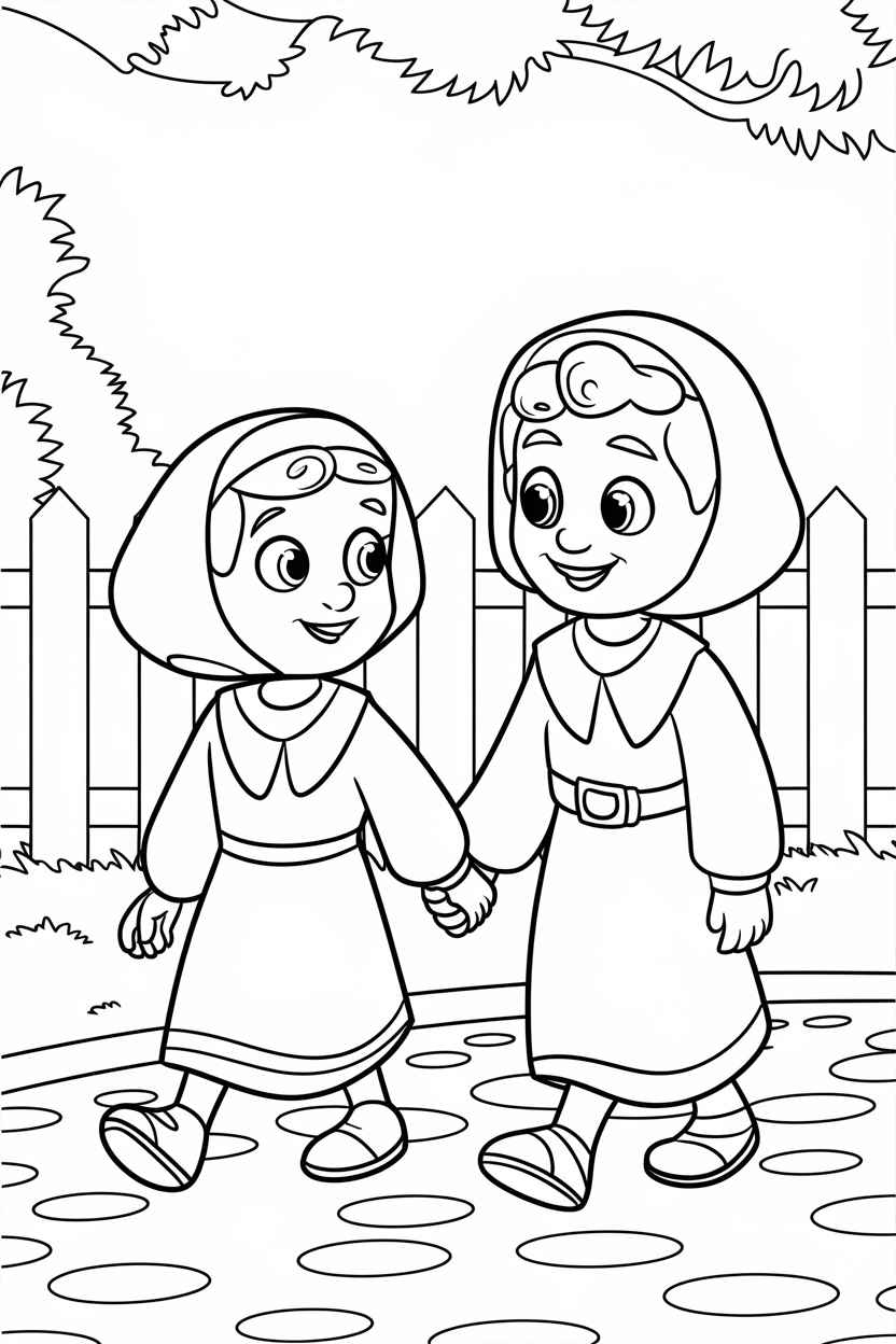 pilgrim coloring pages for kids
