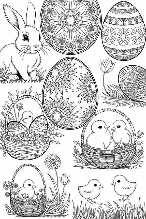 easter coloring pages for adults to print