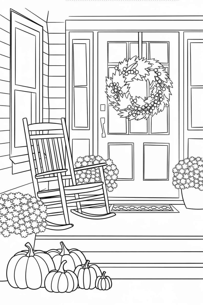 autumn coloring pages for adults pdf