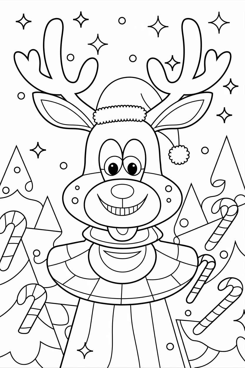 reindeer coloring pages printable free