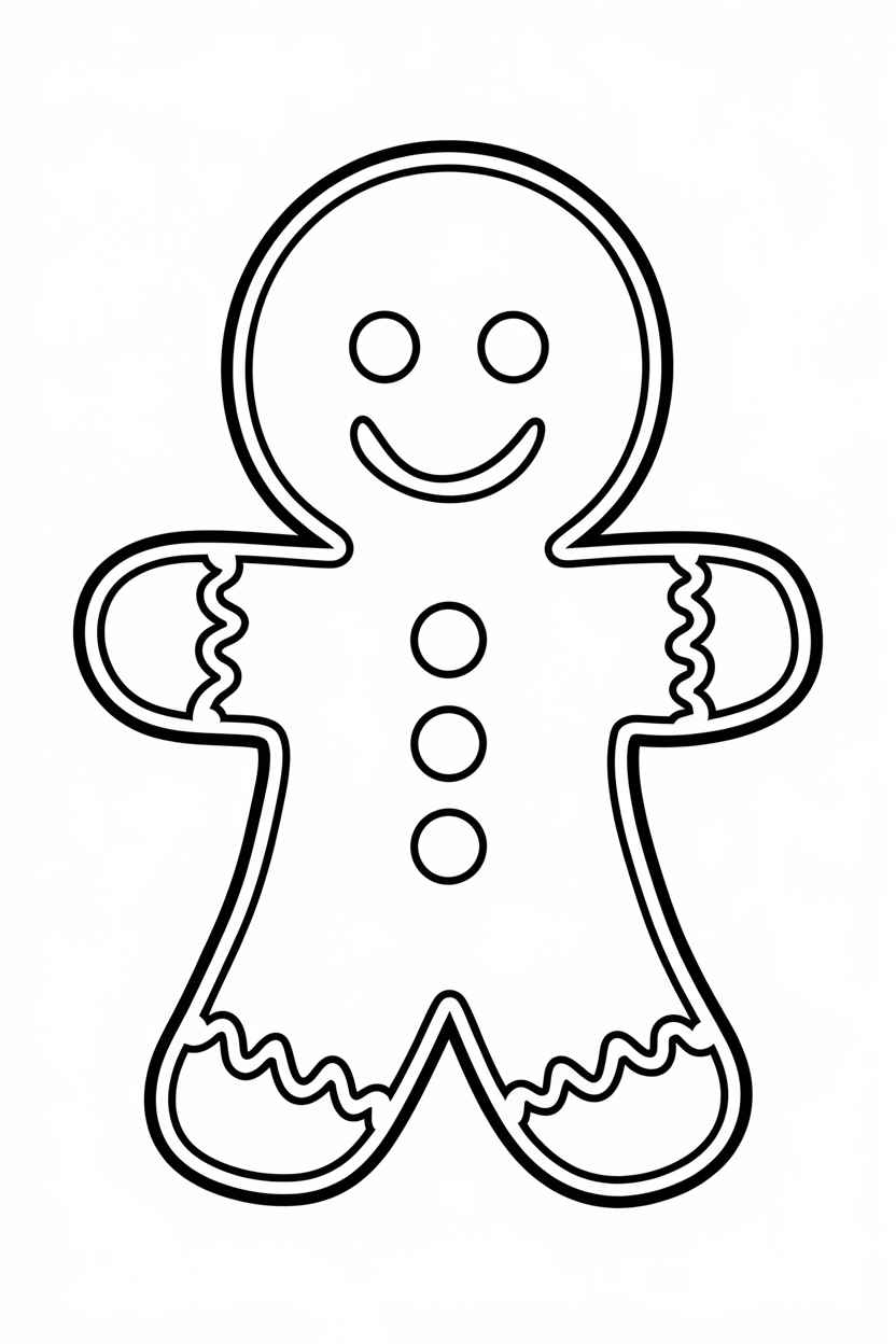 gingerbread man coloring pages to print