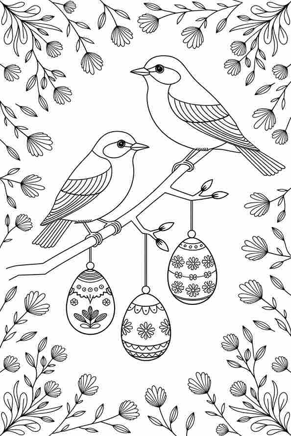 easter coloring pages for adults free printable