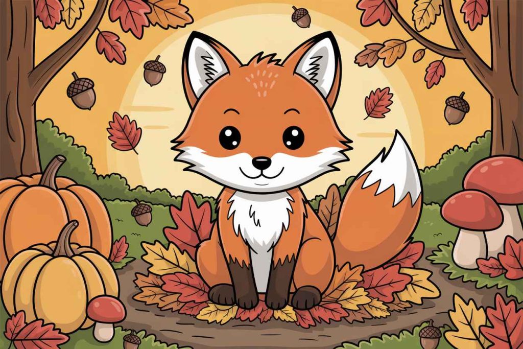 fall animal coloring pages for kids